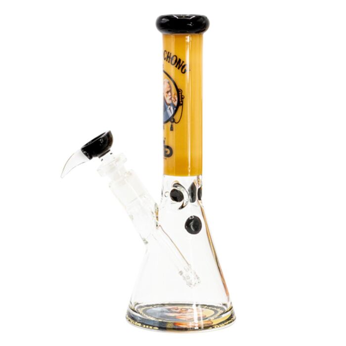 G-Rollz Cheech & Chong Smoking Brothers Yellow Beaker Chillum Slit Bong - Image 2