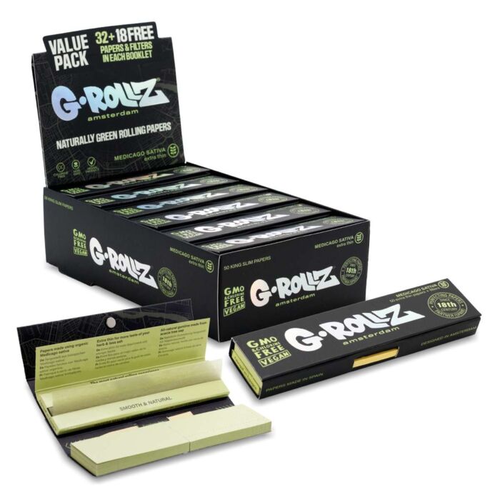 G-Rollz Alfa - 50 KS Slim Papers + Tips Medicago Sativa