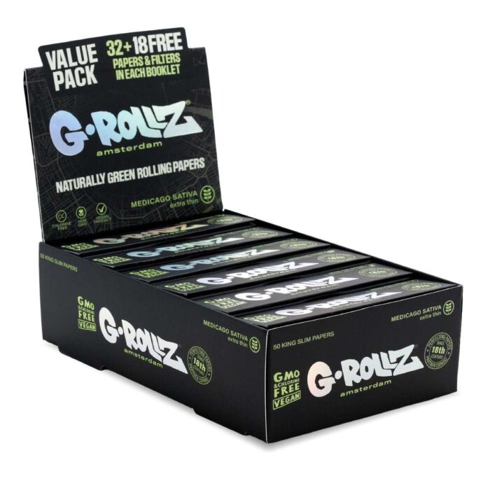 G-Rollz Alfa - 50 KS Slim Papers + Tips Medicago Sativa - Image 3