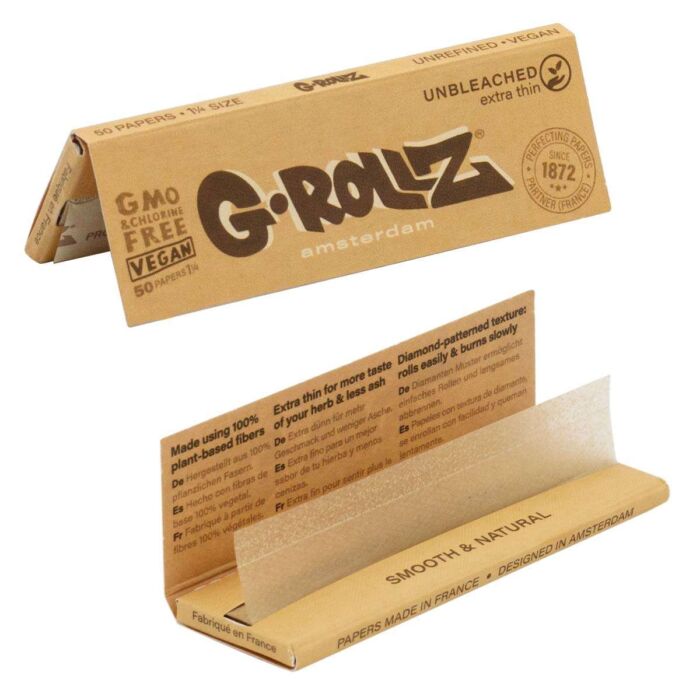 G-Rollz | Unbleached Extra Thin - 50 '1¼' Papers - Image 5