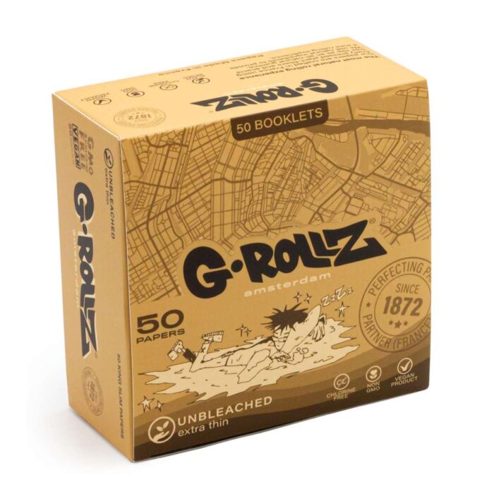 G-Rollz | Unbleached Extra Thin - 50 KS Slim Papers - Image 3