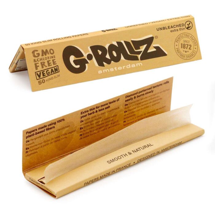 G-Rollz | Unbleached Extra Thin - 50 KS Slim Papers - Image 4
