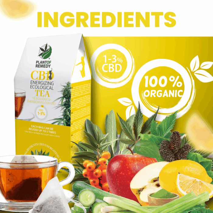 Plant of Remedy CBD Energising Tea Bags 3% - Image 3