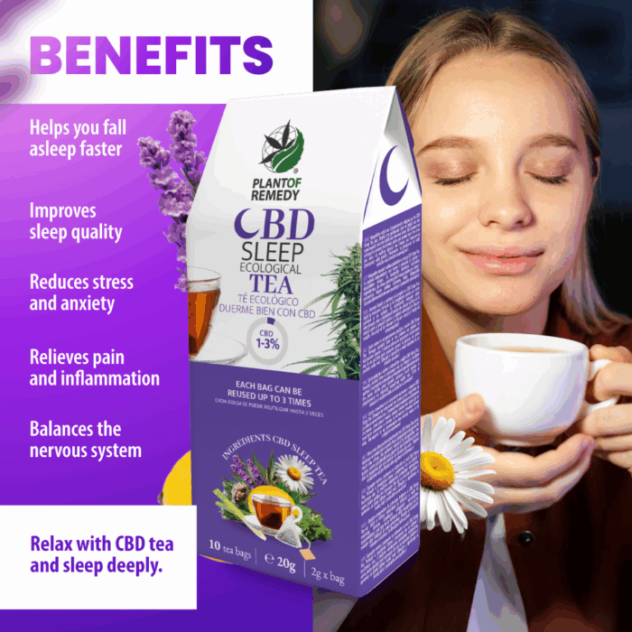 Plant of Remedy CBD Sleep Tea Bags 3% - Image 4