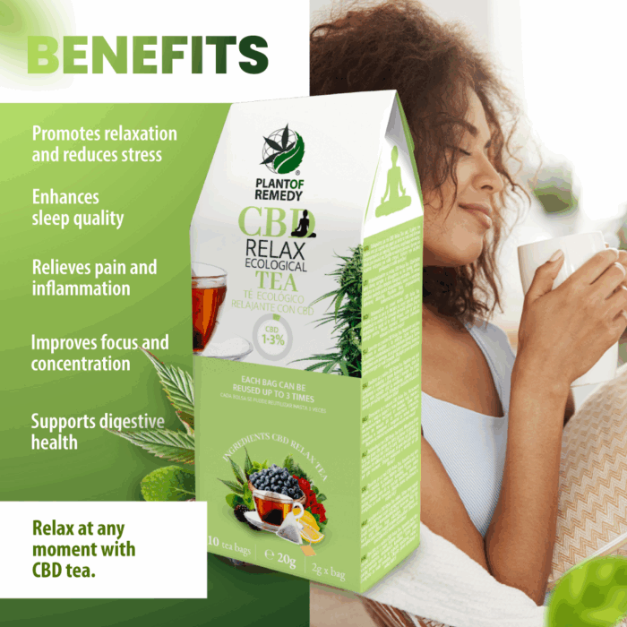 Plant of Remedy CBD Relax Tea Bags 3% - Image 4